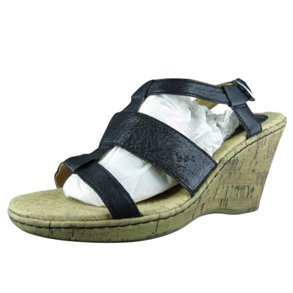Born Concept  Women Gladiator Sandal Shoes Black Leather Size 9 Medium‎